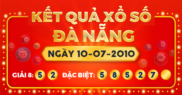 Kết quả xổ số Đà Nẵng ngày 10/7/2010