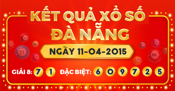 Kết quả xổ số Đà Nẵng ngày 11/4/2015