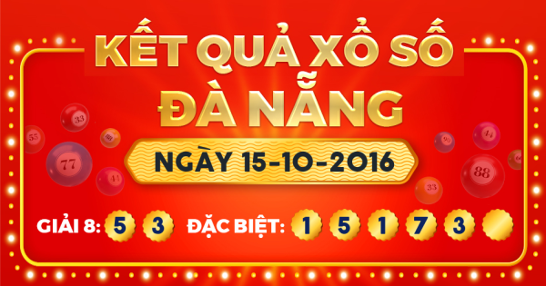 Kết quả xổ số Đà Nẵng ngày 15/10/2016