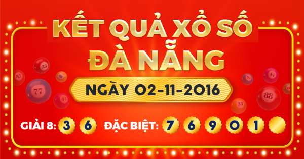 Kết quả xổ số Đà Nẵng ngày 2/11/2016