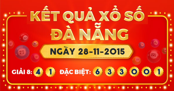 Kết quả xổ số Đà Nẵng ngày 28/11/2015