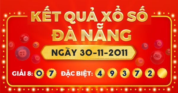 Kết quả xổ số Đà Nẵng ngày 30/11/2011