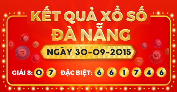 Kết quả xổ số Đà Nẵng ngày 30/9/2015