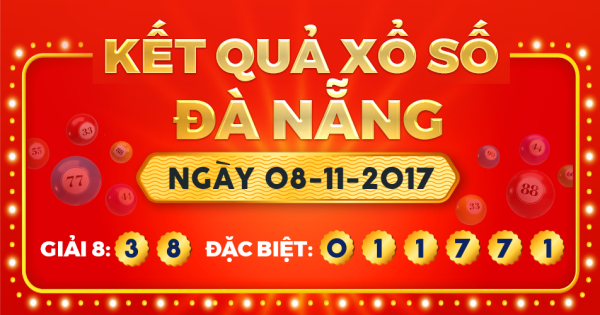 Kết quả xổ số Đà Nẵng ngày 8/11/2017
