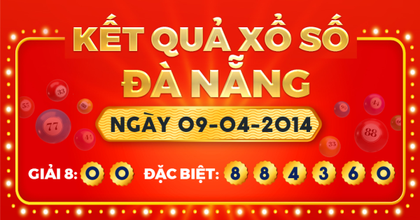 Kết quả xổ số Đà Nẵng ngày 9/4/2014